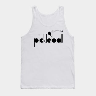 Pickleball Geometric Font Tank Top